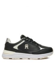 Tommy Hilfiger Sneakersy Casual Fashion Runner FW0FW08325 Czarny. Czarne obuwie sportowe damskie Tommy Hilfiger, ze skóry, bez zapięcia. Za 309.99 zł.