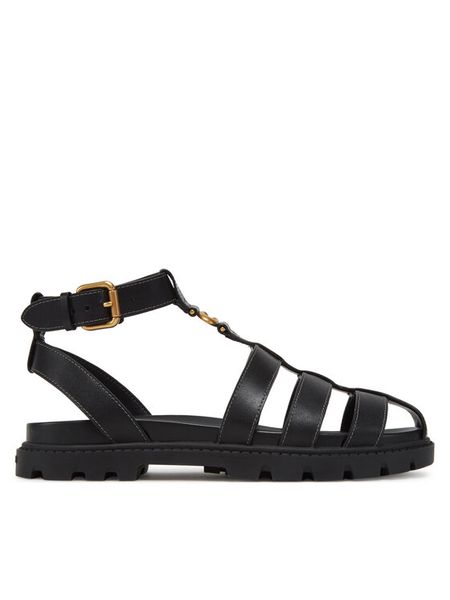 Coach Sandały CAR69 Czarny. Czarne sandały damskie Coach, bez wzorów, ze skóry, bez obcasa, na płaskiej podeszwie, bez zapięcia. Za 1,119.00 zł.