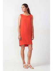 SKFK Sukienka "Anix" w kolorze czerwonym rozmiar: 36. Czerwone sukienki damskie SKFK, bez wzorów, bez ramiączek. Za 59.95 zł.