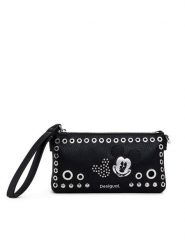 Desigual Torebka 25SAYP08 Czarny. Czarne listonoszki damskie Desigual, bez wzorów, ze skóry, bez dodatków. Za 219.99 zł.