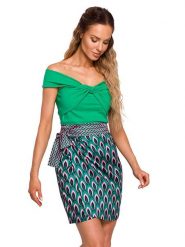 Made of emotion Spódnica w kolorze zielono-jasnoróżowym rozmiar: XL. Różowe spódnice damskie Made Of Emotion, na co dzień, xl, bez wzorów, mini. Za 125.95 zł.