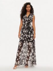 Guess Sukienka koktajlowa W3GK60 WDW82 Czarny Regular Fit. Czarne sukienki damskie Guess, z aplikacjami, z syntetyku, wizytowe, bez ramiączek. Za 379.99 zł.