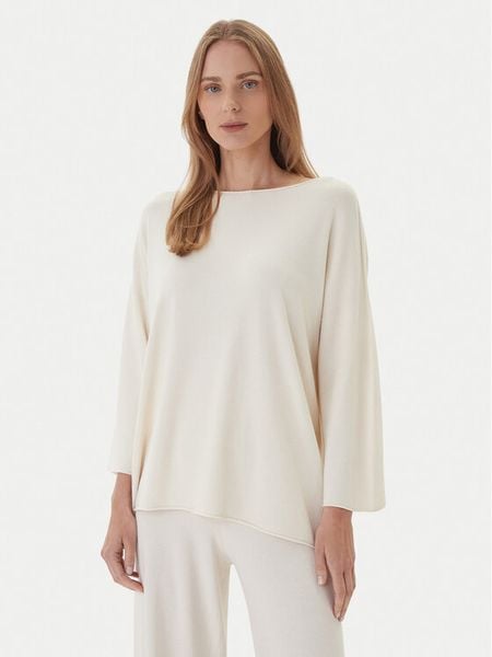 Kontatto Sweter 3M0801C Écru Regular Fit. Swetry klasyczne damskie Kontatto, m, z syntetyku, bez kołnierzyka. Za 209.99 zł.