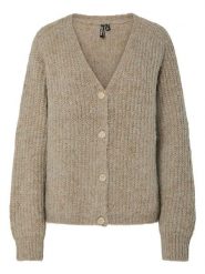 Pieces Kardigan w kolorze beżowym rozmiar: S. Brązowe kardigany damskie Pieces, s, bez wzorów, prążkowane. Za 127.65 zł.