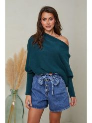 Joséfine Sweter "Isaszeg" w kolorze ciemnozielonym rozmiar: XL. Zielone swetry klasyczne damskie Joséfine, xl, z kaszmiru, bez kołnierzyka. Za 122.96 zł.