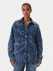 HUGO Koszula jeansowa Garesa_4_B 50553558 Niebieski Oversize. Niebieskie koszule damskie Hugo, xl, bez wzorów, z bawełny, bez kołnierzyka, bez ramiączek. Za 679.99 zł.