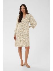 Kaffe Sukienka w kolorze beżowo-białym rozmiar: 44. Brązowe sukienki damskie Kaffe, bez wzorów, z wiskozy, bez ramiączek. Za 173.99 zł.