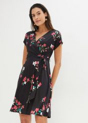 Sukienka shirtowa. Czarne sukienki damskie bonprix, bez wzorów, bez ramiączek. Za 149.99 zł.