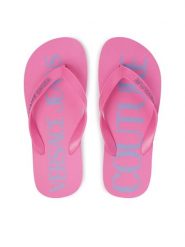 Versace Jeans Couture Japonki 80VA3SQ7 ZSS81 Różowy. Czerwone klapki damskie Versace Jeans Couture, bez wzorów, z jeansu, bez obcasa, bez zapięcia. Za 249.99 zł.