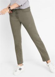 Dżinsy z prostą nogawką, mid waist, ze stretchem. Szare jeansy damskie bonprix. Za 142.99 zł.