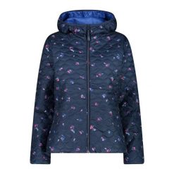 Kurtka puchowa damska z odpinanym kapturem CMP. Niebieskie kurtki damskie CMP, bez wzorów, z puchu. Za 436.80 zł.