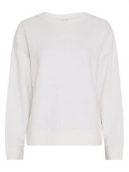 MOSS COPENHAGEN Bluza "Ima Q" w kolorze białym rozmiar: L/XL. Białe bluzy damskie Moss Copenhagen, l, bez wzorów, bez kaptura. Za 184.95 zł.