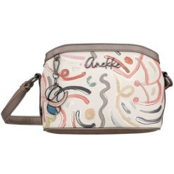 Torebka damska Anekke, na ramię z dekoracyjnym nadrukiem i metalowym logo zapinana na zamek z regulowanym paskiem oraz ozdobnym brelokiem, wielokolor. Listonoszki damskie Anekke, bez wzorów, na ramię, z nadrukiem, bez dodatków. Za 339.00 zł.