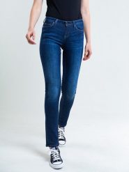 BIG STAR Dżinsy - Slim fit - w kolorze granatowym rozmiar: W32/L34. Niebieskie jeansy damskie Big Star, z podwyższonym stanem. Za 122.96 zł.