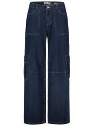 Sublevel Dżinsy - Comfort fit - w kolorze granatowym rozmiar: M. Niebieskie jeansy damskie Sublevel, z podwyższonym stanem. Za 131.74 zł.