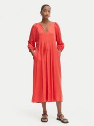 Iconique Sukienka letnia Emma IC26-090 Czerwony Relaxed Fit. Czerwone sukienki damskie Iconique, bez wzorów, z wiskozy, bez ramiączek. Za 529.99 zł.