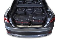 Torby Do Bagażnika Audi A5 Sportback 2017-2024 5Szt Kjust. Czarne torby podróżne KJUST, bez wzorów, z kauczuku. Za 1,421.00 zł.