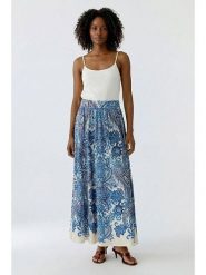 Oui Spódnica w kolorze kremowo-niebieskim rozmiar: 42. Niebieskie spódnice damskie Oui, na co dzień, bez wzorów, maxi. Za 304.99 zł.