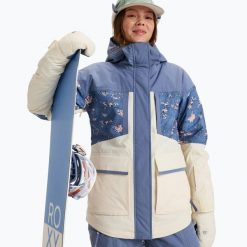 Kurtka snowboardowa damska ROXY Chloe Kim Parka. Niebieskie parki damskie Roxy, na zimę, l, z materiału, bez kaptura. Za 1,259.00 zł.