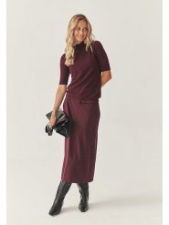 TATUUM Spódnica "Ormite" w kolorze bordowym rozmiar: 44. Czerwone spódnice damskie TATUUM, bez wzorów, z tkaniny, midi. Za 148.96 zł.