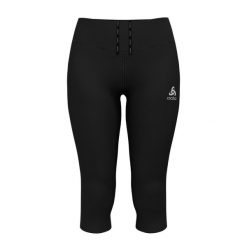 Legginsy 3/4 do biegania damskie Odlo ESSENTIAL. Czarne legginsy damskie ODLO, l, bez wzorów. Za 269.99 zł.