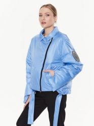 MMC Studio Kurtka puchowa Biker Niebieski Relaxed Fit. Niebieskie kurtki damskie MMC STUDIO, bez wzorów, z puchu, bez kaptura. Za 1,759.00 zł.