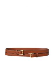 LAUREN RALPH LAUREN Pasek 412936524006 Brązowy. Brązowe paski damskie Lauren Ralph Lauren, bez wzorów, ze skóry. Za 529.99 zł.