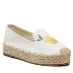 Espadryle Jenny Fairy. Białe espadryle damskie Jenny Fairy, bez wzorów, bez obcasa. Za 99.99 zł.