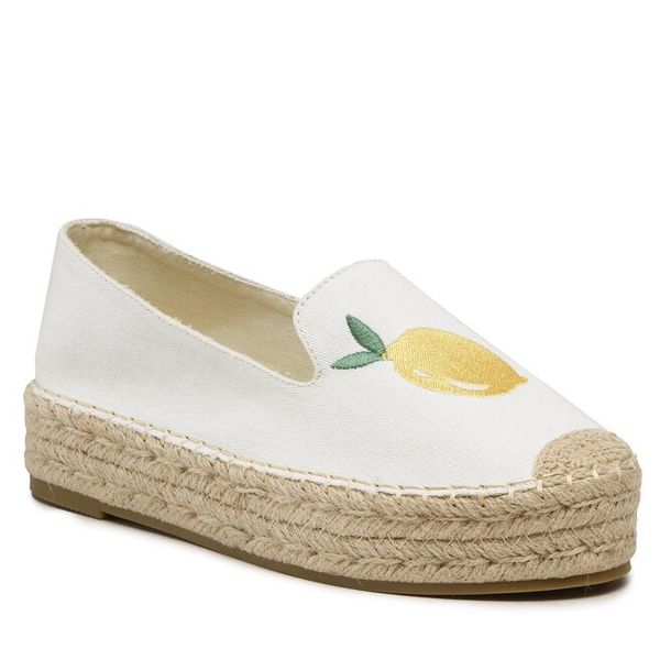 Espadryle Jenny Fairy. Białe espadryle damskie Jenny Fairy, bez wzorów, bez obcasa. Za 99.99 zł.