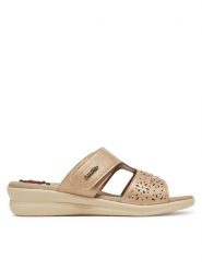 Go Soft Klapki LAH3T9092-5 Beżowy. Brązowe klapki damskie GO SOFT, bez wzorów, z materiału, bez obcasa, bez zapięcia. Za 119.99 zł.