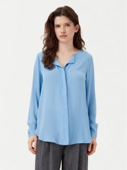 Vila Koszula Lucy 14044253 Niebieski Regular Fit. Niebieskie koszule damskie Vila, s, bez wzorów, z syntetyku, bez kołnierzyka, bez ramiączek. Za 99.99 zł.
