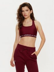 Under Armour Biustonosz sportowy Crossback Mid Bra 1361034 Bordowy. Czerwone koszulki sportowe damskie Under Armour, m, bez wzorów, z syntetyku, bez ramiączek, na fitness i siłownię. Za 89.99 zł.