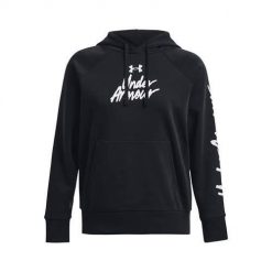 Bluza treningowa damska Under Armour Ua Rival Fleece Graphic Hdy. Czarne bluzy damskie Under Armour, xs, bez wzorów, z kapturem. Za 379.99 zł.