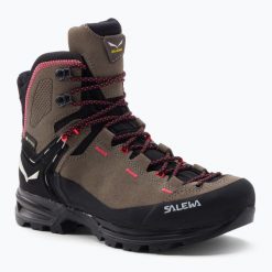 Damskie buty trekkingowe Salewa MTN Trainer 2 Mid GTX. Brązowe obuwie trekkingowe damskie Salewa, z gore-texu, bez zapięcia. Za 1,012.50 zł.