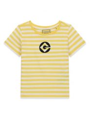 Guess Jeans T-Shirt K6YI27 K6649 Żółty Regular Fit. Żółte koszulki i t-shirty dziewczęce Guess Jeans, z aplikacjami, z bawełny, bez kołnierzyka, bez ramiączek. Za 103.99 zł.