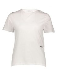 Replay Koszulka w kolorze białym rozmiar: L. Białe bluzki damskie Replay, l, bez wzorów, z bawełny, bez kołnierzyka, bez ramiączek. Za 100.28 zł.