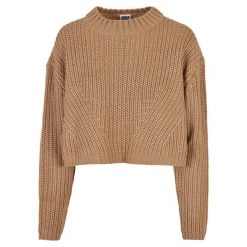 Damski oversizowy sweter Urban Classics GT. Brązowe swetry klasyczne damskie Urban Classics, na zimę, bez kołnierzyka. Za 181.50 zł.