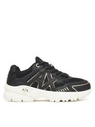 Armani Exchange Sneakersy XW002153 AF19535 MC077 Czarny. Czarne obuwie sportowe damskie Armani Exchange, z materiału, bez zapięcia. Za 594.30 zł.