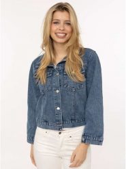Zwillingsherz Kurtka dżinsowa "Embroidery" w kolorze niebieskim rozmiar: L/XL. Niebieskie kurtki damskie Zwillingsherz, l, bez wzorów, bez kaptura. Za 120.95 zł.