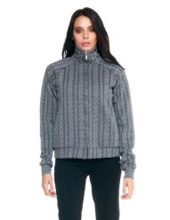 Damska bluza z golfem Leone zapinana na zamek błyskawiczny w kolorze szarym. Szare bluzy damskie LEONE 1947 APPAREL, l, bez wzorów, z bawełny, z kapturem. Za 147.31 zł.