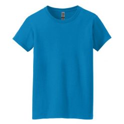 Bawełniana Koszulka Heavy Dla Pań I Panów. Niebieskie bluzki damskie GILDAN, xl, bez wzorów, z bawełny, bez kołnierzyka, bez ramiączek. Za 56.99 zł.