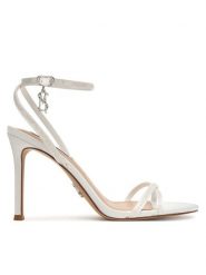 Steve Madden Sandały Jypsey-CNP 11005096 Écru. Sandały damskie Steve Madden, bez wzorów, z materiału, bez obcasa, na szpilce, bez zapięcia. Za 519.99 zł.