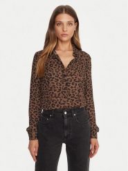 Guess Koszula W5BH73 WGLA2 Brązowy Regular Fit. Brązowe koszule damskie Guess, l, z aplikacjami, z syntetyku, bez kołnierzyka, bez ramiączek. Za 249.99 zł.