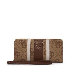 Portfel Guess. Brązowe portfele damskie Guess, z aplikacjami. Za 339.99 zł.