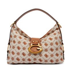 Torebka Guess. Brązowe listonoszki damskie Guess, z aplikacjami, bez dodatków. Za 679.99 zł.