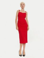 Imperial Sukienka koktajlowa AFAHIAW Czerwony Slim Fit. Czerwone sukienki damskie Imperial, bez wzorów, z syntetyku, wizytowe, bez ramiączek. Za 249.99 zł.