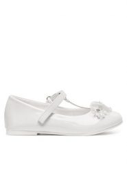 Nelli Blu Baleriny CM240417-7 Biały. Białe baleriny dziewczęce Nelli Blu, bez wzorów, z materiału, bez obcasa, bez zapięcia. Za 63.99 zł.