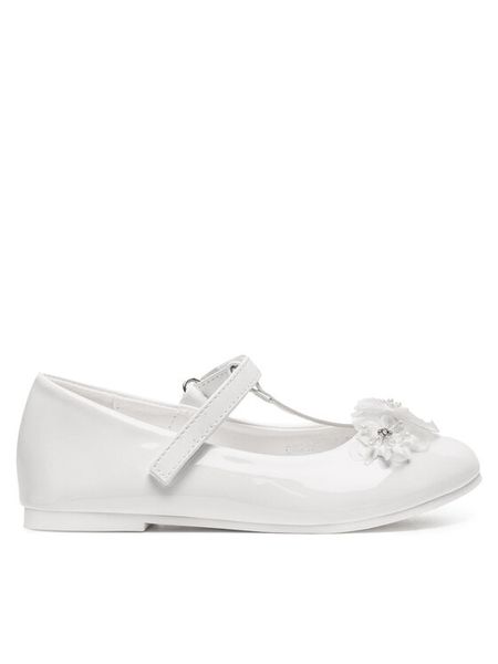 Nelli Blu Baleriny CM240417-7 Biały. Białe baleriny dziewczęce Nelli Blu, bez wzorów, z materiału, bez obcasa, bez zapięcia. Za 63.99 zł.