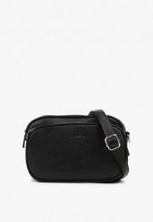 Czarna Dwukomorowa Torebka Typu Listonoszka Ellirin. Czarne shopper bag Renee, bez wzorów, bez dodatków. Za 129.99 zł.