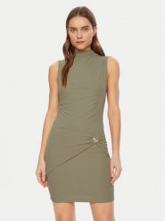 Guess Sukienka dzianinowa W5RK24 KAQL2 Zielony Regular Fit. Zielone sukienki damskie Guess, z aplikacjami, z dzianiny, bez ramiączek. Za 339.99 zł.
